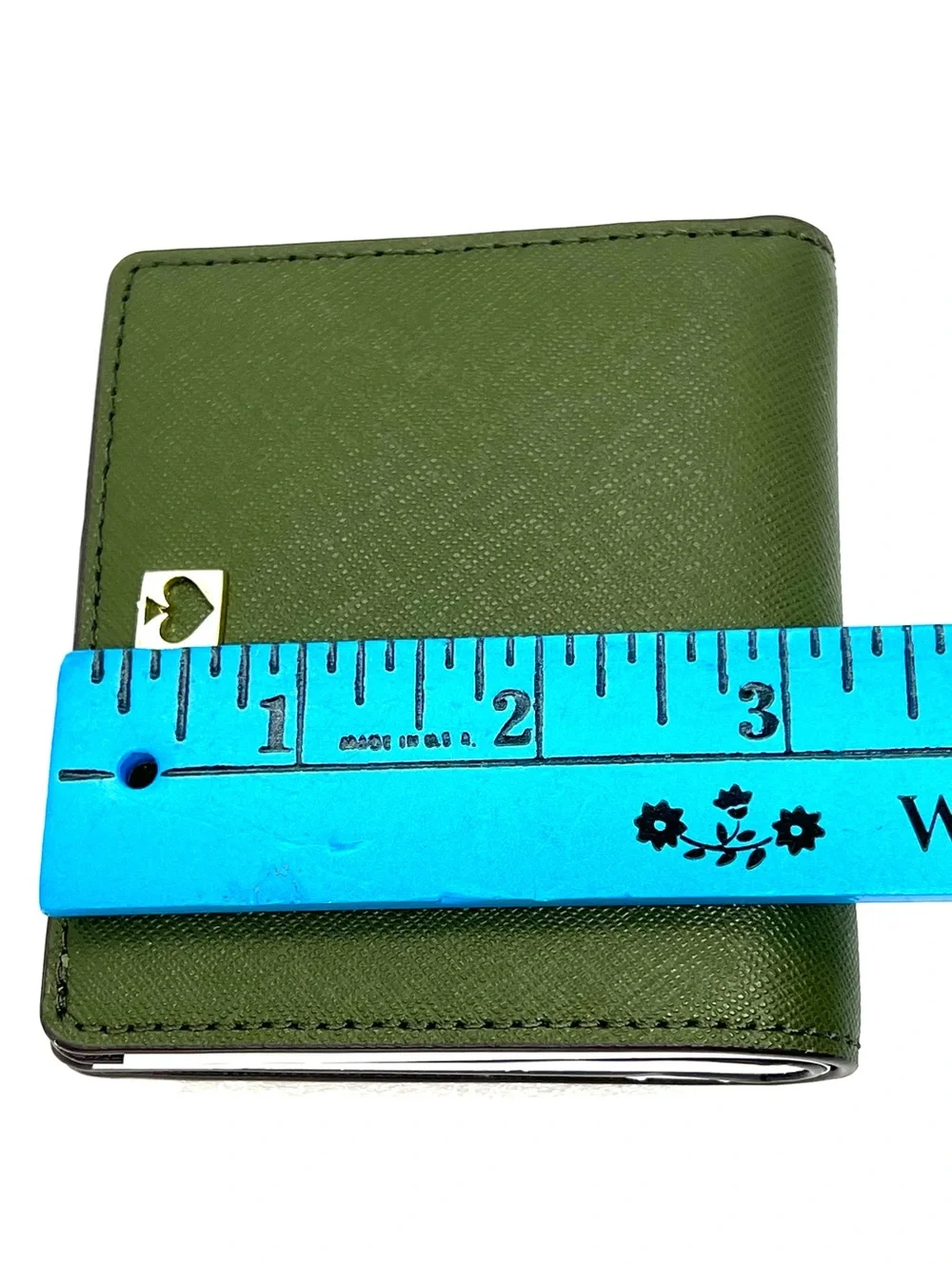 Kate Spade Kayla Small L-Zip Bifold Wallet Sapling Green Leather NWT